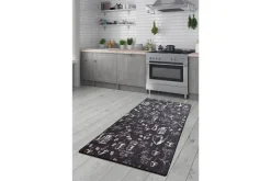 Eteismatto Acindino 80x300 cm Musta / Sametti