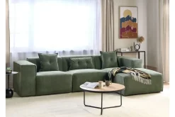 Floriana Kulmasohva 3-istuttava Vihreä/Musta