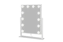 Glow Lille meikkipeili jalustalla 36,5 cm LED-valaistuksella Holywood peili Valkoinen