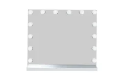 Glow Meikkipeili jalustalla 50 cm LED-valolla/Hollywood-peili Valkoinen