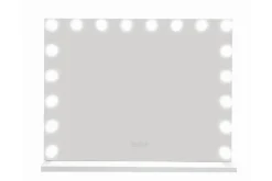 Glow Suuri Meikkipeili 80 cm valaistuksella lampuilla - Hollywood-peili USB-latauksella Valkoinen