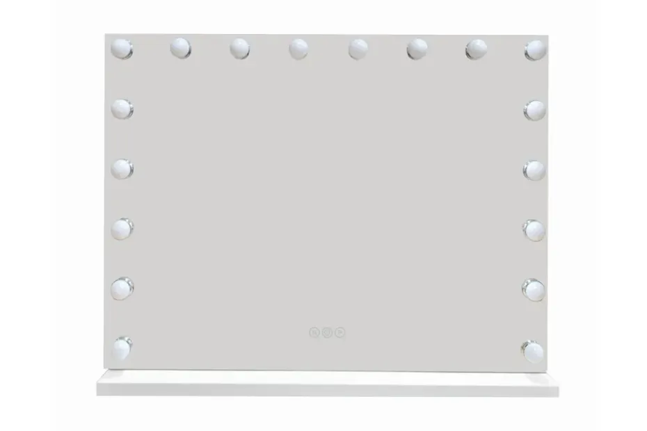 Glow Suuri Meikkipeili 80 cm valaistuksella lampuilla - Hollywood-peili USB-latauksella Valkoinen