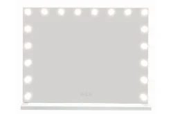 Glow Suuri Meikkipeili 80 cm valaistuksella lampuilla - Hollywood-peili USB-latauksella Valkoinen
