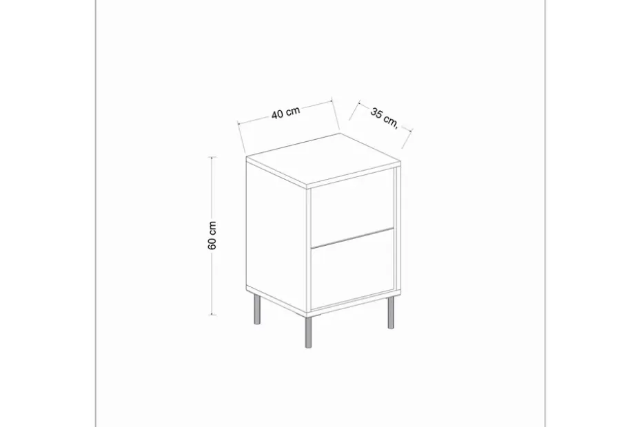 Imaj Yöpöytä 40 cm Valkoinen Marmori/Kulta