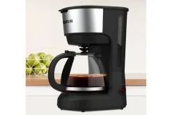 Kahvinkeitin Taurus Verona 6 Kupit Inox Musta||Hopea