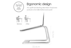 Kannettavan tietokoneen jalusta Desire2 Supreme Pro Alumiini Hopea Hopea