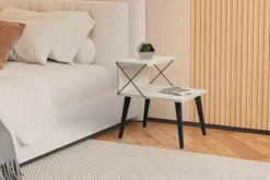 Kaysie Yöpöytä 50 cm Musta/Marmori
