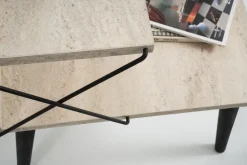 Kaysie Yöpöytä 50 cm Musta/Marmori