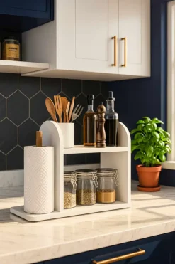Keittiöhylly Hanah Home Peka Kitchen (45 x 36,8 x 17 cm) Valkoinen Valkoinen