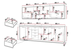 Keittiökaluste Croignon 260 cm Puu/Luonnonväri