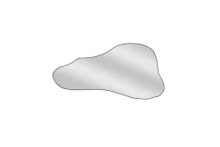 Kelon Seinälle ripustettava peili 60 cm Musta