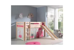 Keskikorkea sänky verholla Pino Prinsessa Luonnollinen, Luonnollinen, Liukumäellä, Ei tunnelia, Ei taskuja Luonnollinen, Luonnollinen, Liukumäellä, Ei tunnelia, Ei taskuja