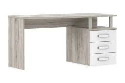 Kirjoituspöytä Wedderburn 138 cm Säilytys Hylly+3 laatikkoa Ruskea/Valkoinen