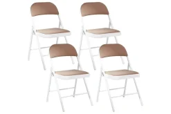 4 kokoontaitettavan tuolin setti Sparks Beige, valkoinen