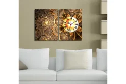 Koristeellinen Canvas Seinäkello (2 kpl)