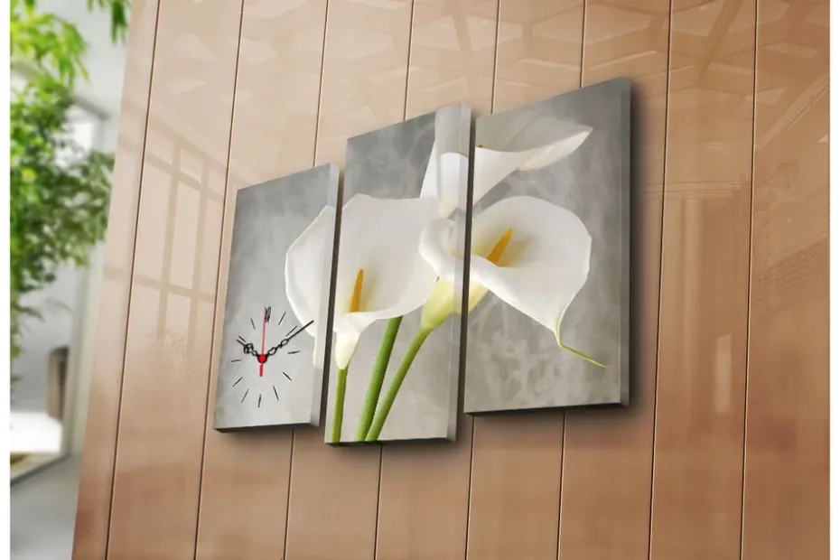Koristeellinen Canvas Seinäkello (3 kpl)