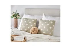 Koristetyynyt Velleia 2 kpl Beige/valkoinen Beige/valkoinen