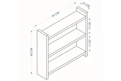 Kosmikoa Hyllystö 44x10 cm Valkoinen
