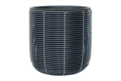 Kukkaruukku Wicker D27xH28 cm Musta
