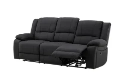 Kulmarecliner-sohva Comfort Living Singapore-recliner-sohva 3-istuttava keinonahka Musta