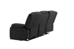 Kulmarecliner-sohva Comfort Living Singapore-recliner-sohva 3-istuttava keinonahka Musta