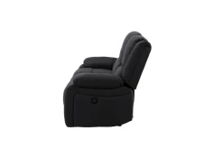 Kulmarecliner-sohva Comfort Living Singapore-recliner-sohva 3-istuttava keinonahka Musta