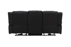 Kulmarecliner-sohva Comfort Living Singapore-recliner-sohva 3-istuttava keinonahka Musta