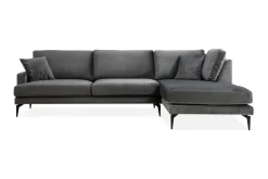 Kulmasohva Stefphon Divaanilla Oikea Musta