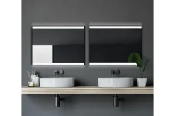 Kylpyhuonepeili Almunge 60 cm LED-valaistus Musta