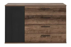 Lipasto Pitchcombe 125 cm Ruskea/Musta