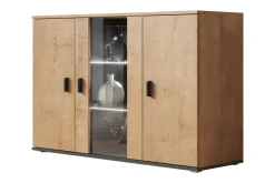Lipasto Soho 41x120 cm LED-valaistus Tammi/Musta