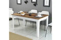 Lissione Ruokapöytä 145x88 cm Ruskea/Valkoinen Hanah Home