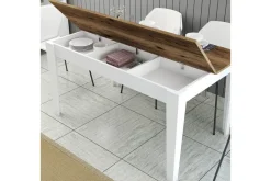 Lissione Ruokapöytä 145x88 cm Ruskea/Valkoinen Hanah Home