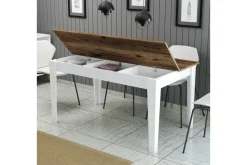 Lissione Ruokapöytä 145x88 cm Ruskea/Valkoinen Hanah Home