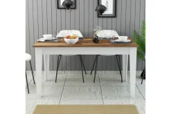 Lissione Ruokapöytä 145x88 cm Ruskea/Valkoinen Hanah Home