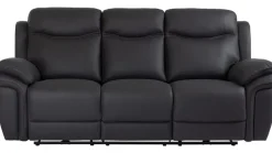 Livaro recliner-sohva 3-istuttava, sähkötoiminen Musta