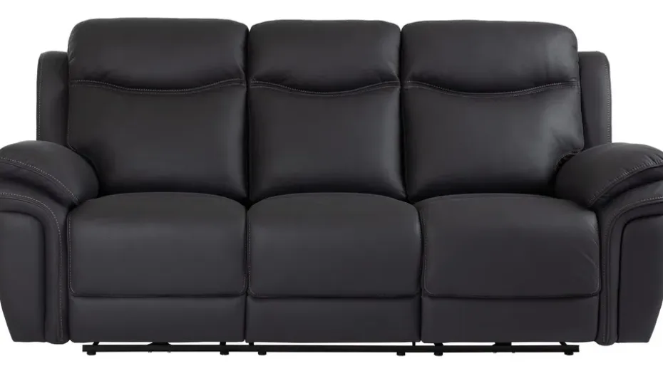 Livaro recliner-sohva 3-istuttava, sähkötoiminen Musta