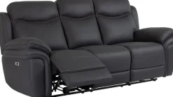 Livaro recliner-sohva 3-istuttava, sähkötoiminen Musta