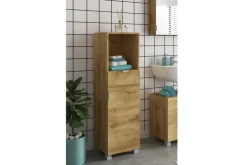 Loft24 Atlas Korkea kaappi kylpyhuoneeseen 129x38x36 cm Luonto