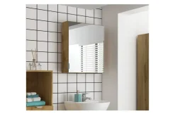 Loft24 Atlas Seinähylly Peilillä 60x65 cm Luonto