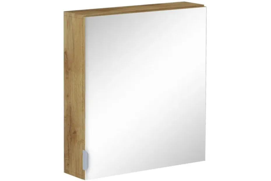Loft24 Atlas Seinähylly Peilillä 60x65 cm Luonto