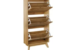 Loft24 Kenkäsäilytys Ezra 3 Flaps 60x24x125 cm, Wotan tammi 60x24x125 cm, Wotan tammi