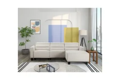 Loft24 Kulmarecliner-sohva Loft24 Kulmasohva Loft24 Carpari manuaalisella recliner-toiminnolla Valkoinen Oikeakätinen Belfast-kangas