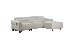 Loft24 Kulmarecliner-sohva Loft24 Kulmasohva Loft24 Carpari manuaalisella recliner-toiminnolla Valkoinen Oikeakätinen Belfast-kangas