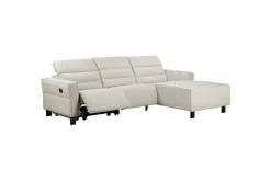 Loft24 Kulmarecliner-sohva Loft24 Kulmasohva Loft24 Carpari manuaalisella recliner-toiminnolla Valkoinen Oikeakätinen Belfast-kangas