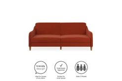 Loft24 2:n ist Vuodesohva Jasper Oranssi Dorel Home