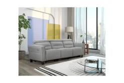 Loft24 Recliner-sohva ilman kulmaa Loft24 3-istuttava sohva Loft24 Carpari, 2 sähköistä recliner-toimintoa Harmaa1 Belfast-kangas