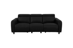 Loft24 Recliner-sohva ilman kulmaa Loft24 3-istuttava sohva Loft24 Skaane, 2 sähköistä lepotuolia Musta Keinonahka