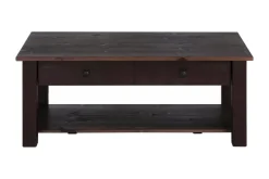 Loft24 Sohvapöytä Yamina 100 cm Säilytyksellä 2 laatikkoa+Hylly Musta
