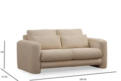 Makhan sohva 2-istuttava Beige